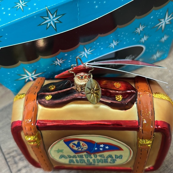 Signed Radko Suitcase Glass ONE OF A KIND “American Airlines Bon Voyage” - Picture 2 of 4